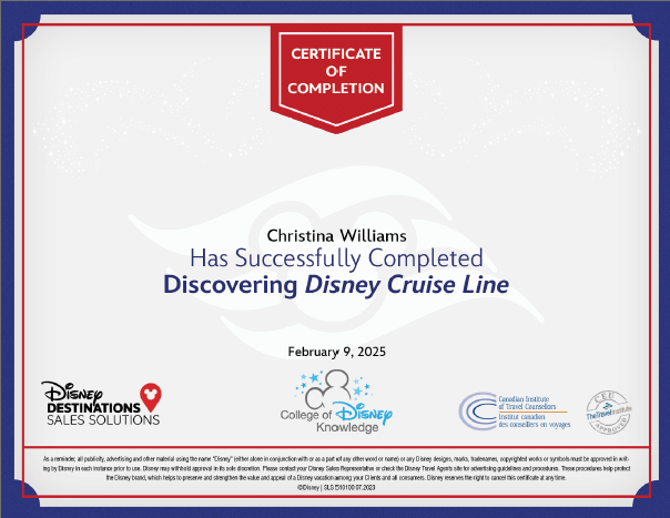 DCL Certificate Photo